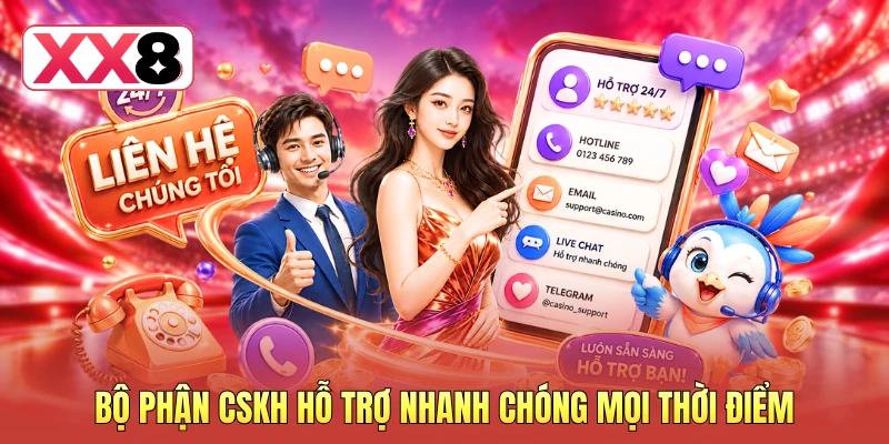 Bộ phận CSKH hỗ trợ nhanh chóng mọi thời điểm